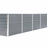 VidaXL Plantenbak verhoogd 320x40x77 cm gegalvaniseerd staal grijs