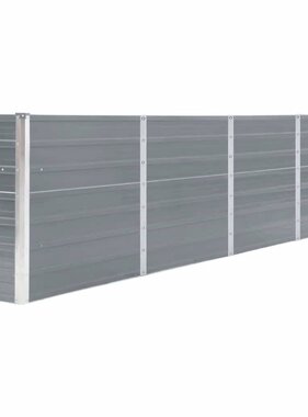 VidaXL Plantenbak verhoogd 320x40x77 cm gegalvaniseerd staal grijs
