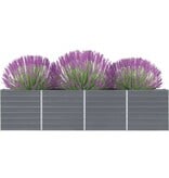 VidaXL Plantenbak verhoogd 320x40x77 cm gegalvaniseerd staal grijs