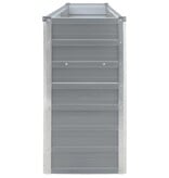 VidaXL Plantenbak verhoogd 320x40x77 cm gegalvaniseerd staal grijs