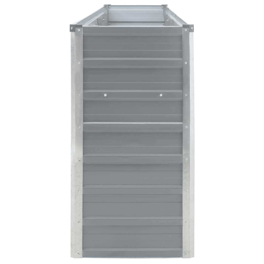 VidaXL Plantenbak verhoogd 320x40x77 cm gegalvaniseerd staal grijs