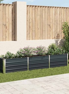 VidaXL Plantenbak verhoogd 240x40x45 cm gegalvaniseerd staal antraciet