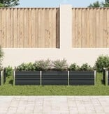 VidaXL Plantenbak verhoogd 240x40x45 cm gegalvaniseerd staal antraciet
