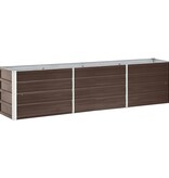 VidaXL Plantenbak verhoogd 240x40x45 cm gegalvaniseerd staal bruin