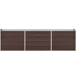 VidaXL Plantenbak verhoogd 240x40x45 cm gegalvaniseerd staal bruin
