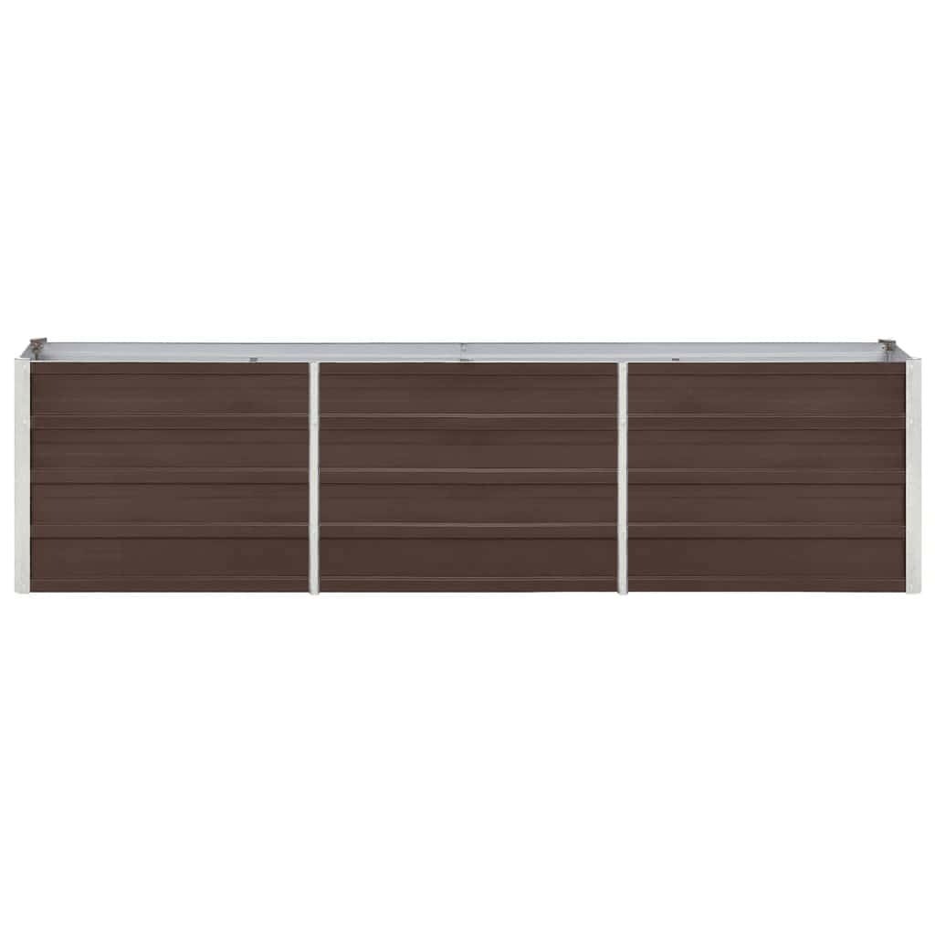 VidaXL Plantenbak verhoogd 240x40x45 cm gegalvaniseerd staal bruin