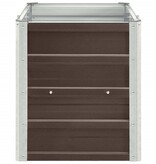 VidaXL Plantenbak verhoogd 240x40x45 cm gegalvaniseerd staal bruin
