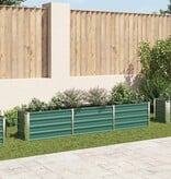 VidaXL Plantenbak verhoogd 240x40x45 cm gegalvaniseerd staal groen