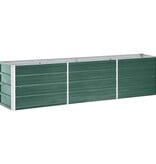 VidaXL Plantenbak verhoogd 240x40x45 cm gegalvaniseerd staal groen