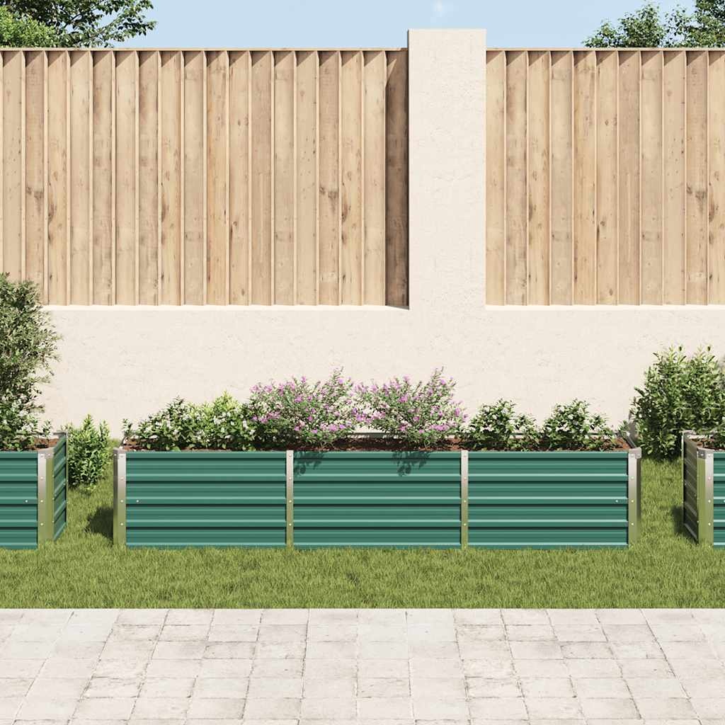 VidaXL Plantenbak verhoogd 240x40x45 cm gegalvaniseerd staal groen