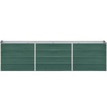 VidaXL Plantenbak verhoogd 240x40x45 cm gegalvaniseerd staal groen