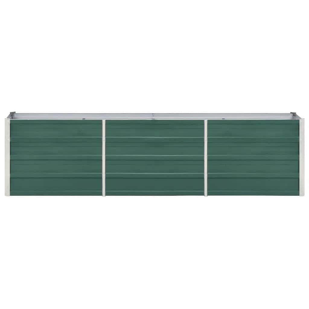 VidaXL Plantenbak verhoogd 240x40x45 cm gegalvaniseerd staal groen