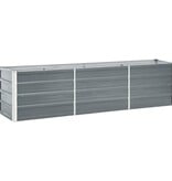 VidaXL Plantenbak verhoogd 240x40x45 cm gegalvaniseerd staal grijs