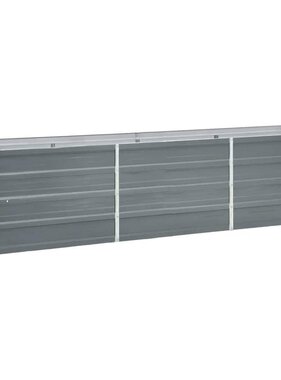 VidaXL Plantenbak verhoogd 240x40x45 cm gegalvaniseerd staal grijs