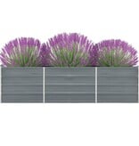 VidaXL Plantenbak verhoogd 240x40x45 cm gegalvaniseerd staal grijs