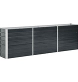 VidaXL Plantenbak verhoogd 240x40x77 cm gegalvaniseerd staal antraciet