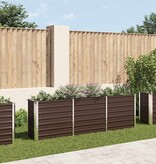 VidaXL Plantenbak verhoogd 240x40x77 cm gegalvaniseerd staal bruin