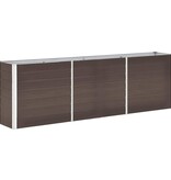 VidaXL Plantenbak verhoogd 240x40x77 cm gegalvaniseerd staal bruin