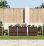 VidaXL Plantenbak verhoogd 240x40x77 cm gegalvaniseerd staal bruin