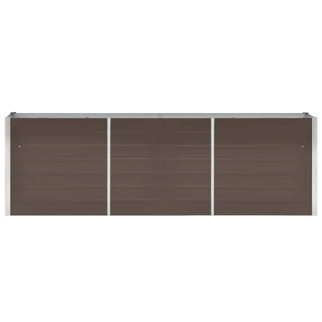 VidaXL Plantenbak verhoogd 240x40x77 cm gegalvaniseerd staal bruin