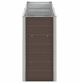 VidaXL Plantenbak verhoogd 240x40x77 cm gegalvaniseerd staal bruin