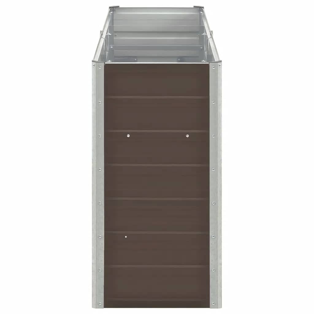 VidaXL Plantenbak verhoogd 240x40x77 cm gegalvaniseerd staal bruin