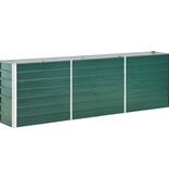 VidaXL Plantenbak verhoogd 240x40x77 cm gegalvaniseerd staal groen