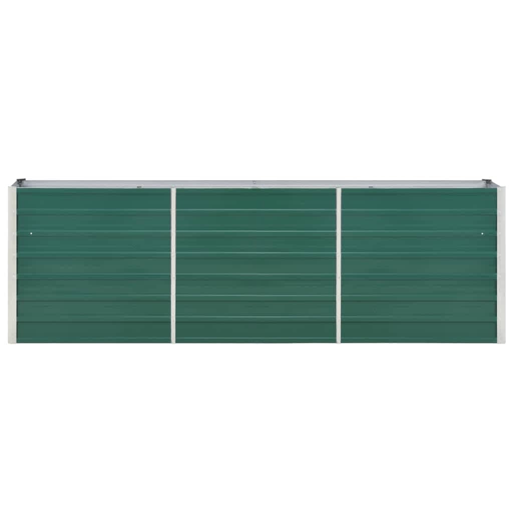 VidaXL Plantenbak verhoogd 240x40x77 cm gegalvaniseerd staal groen