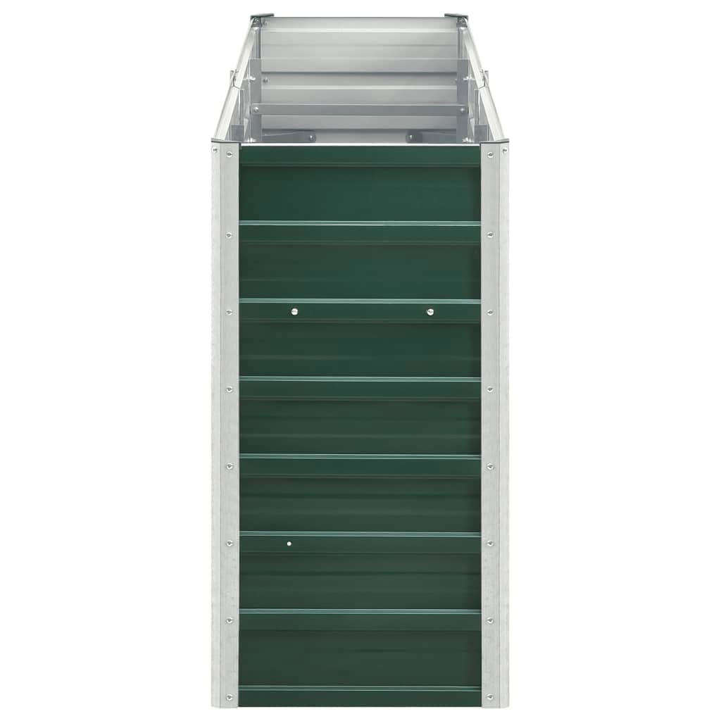 VidaXL Plantenbak verhoogd 240x40x77 cm gegalvaniseerd staal groen