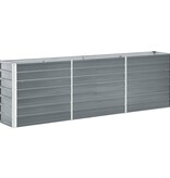 VidaXL Plantenbak verhoogd 240x40x77 cm gegalvaniseerd staal grijs