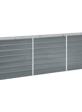 VidaXL Plantenbak verhoogd 240x40x77 cm gegalvaniseerd staal grijs