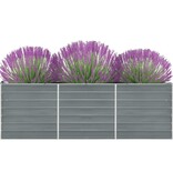 VidaXL Plantenbak verhoogd 240x40x77 cm gegalvaniseerd staal grijs