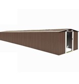 VidaXL Tuinschuur 257x990x181 cm gegalvaniseerd staal bruin