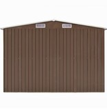 VidaXL Tuinschuur 257x990x181 cm gegalvaniseerd staal bruin