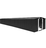 VidaXL Tuinschuur 257x990x181 cm gegalvaniseerd staal antraciet