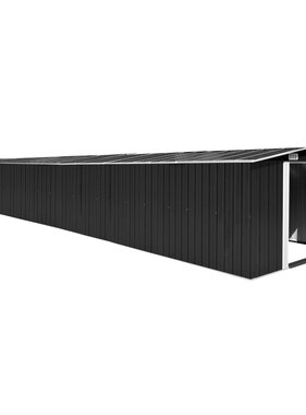 VidaXL Tuinschuur 257x990x181 cm gegalvaniseerd staal antraciet