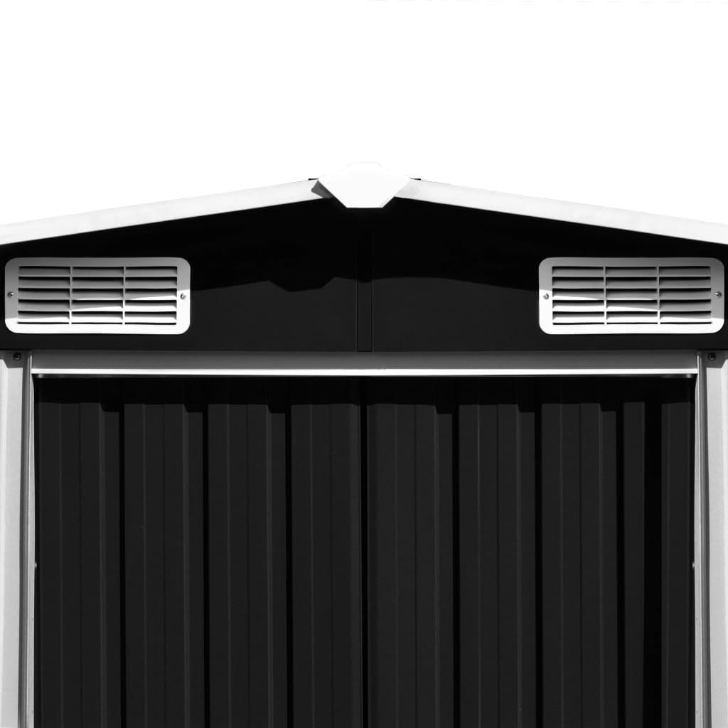 VidaXL Tuinschuur 257x990x181 cm gegalvaniseerd staal antraciet