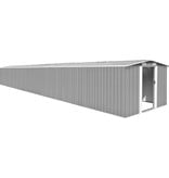 VidaXL Tuinschuur 257x990x181 cm gegalvaniseerd staal grijs