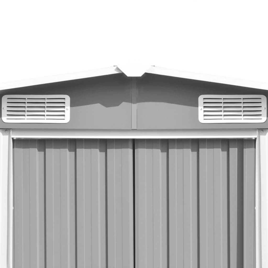 VidaXL Tuinschuur 257x990x181 cm gegalvaniseerd staal grijs