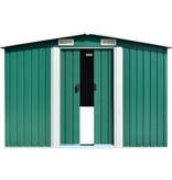 VidaXL Tuinschuur 257x990x181 cm gegalvaniseerd staal groen