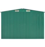 VidaXL Tuinschuur 257x990x181 cm gegalvaniseerd staal groen