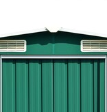 VidaXL Tuinschuur 257x990x181 cm gegalvaniseerd staal groen