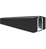 VidaXL Tuinschuur 257x779x181 cm gegalvaniseerd staal antracietkleurig