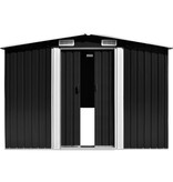 VidaXL Tuinschuur 257x779x181 cm gegalvaniseerd staal antracietkleurig