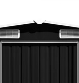 VidaXL Tuinschuur 257x779x181 cm gegalvaniseerd staal antracietkleurig