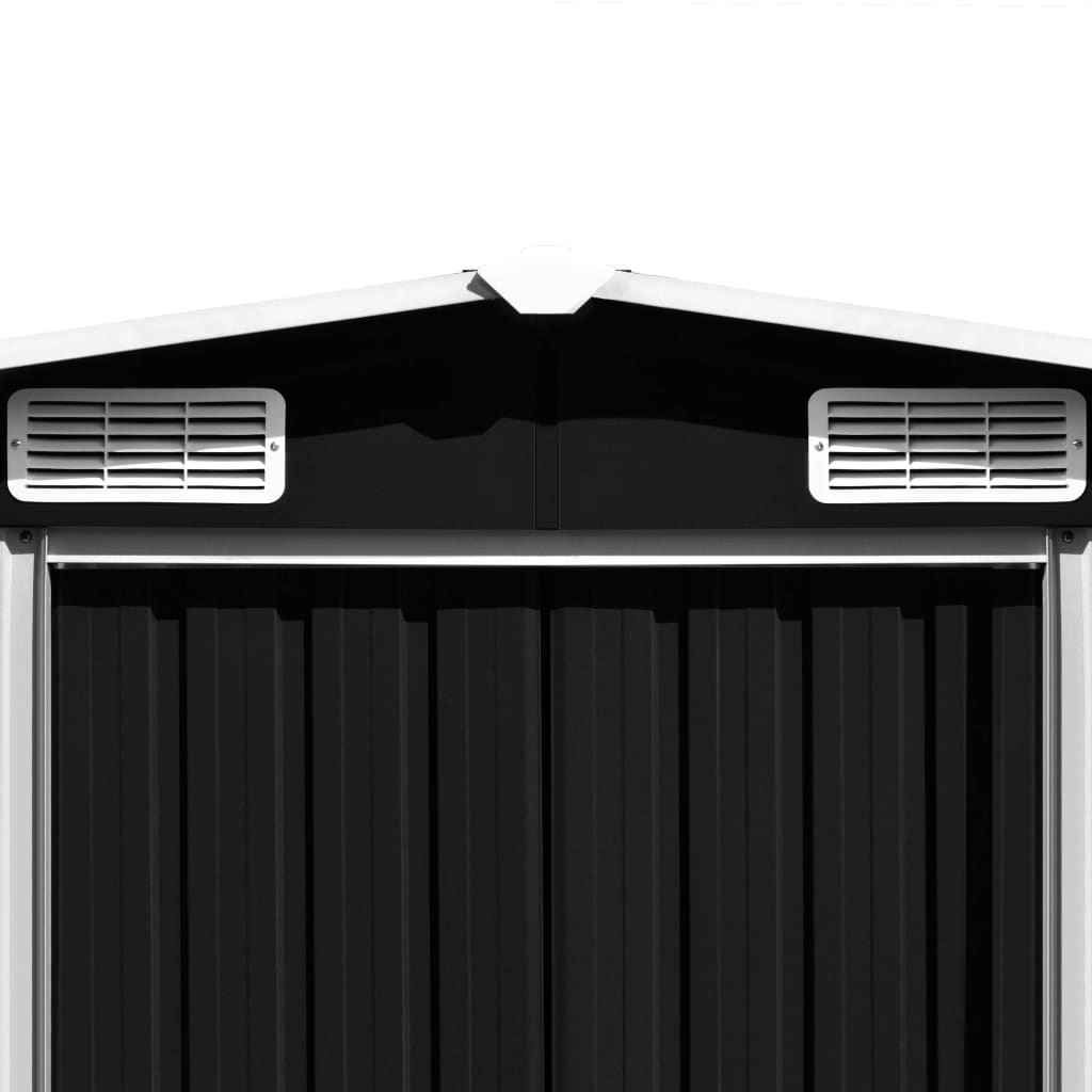 VidaXL Tuinschuur 257x779x181 cm gegalvaniseerd staal antracietkleurig