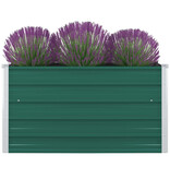 VidaXL Plantenbak verhoogd 100x100x45 cm gegalvaniseerd staal groen