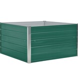 VidaXL Plantenbak verhoogd 100x100x45 cm gegalvaniseerd staal groen