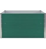 VidaXL Plantenbak verhoogd 100x100x45 cm gegalvaniseerd staal groen