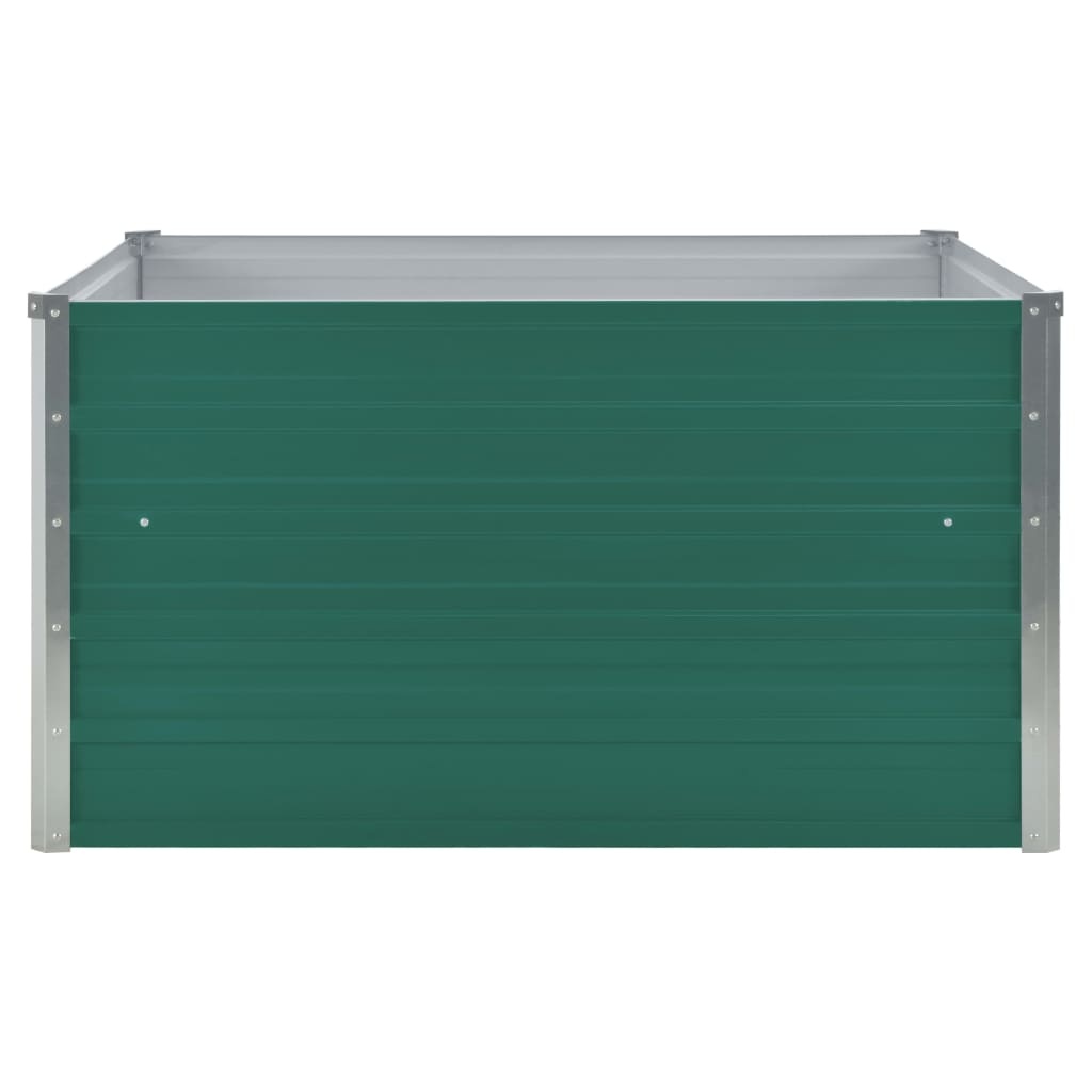 VidaXL Plantenbak verhoogd 100x100x45 cm gegalvaniseerd staal groen